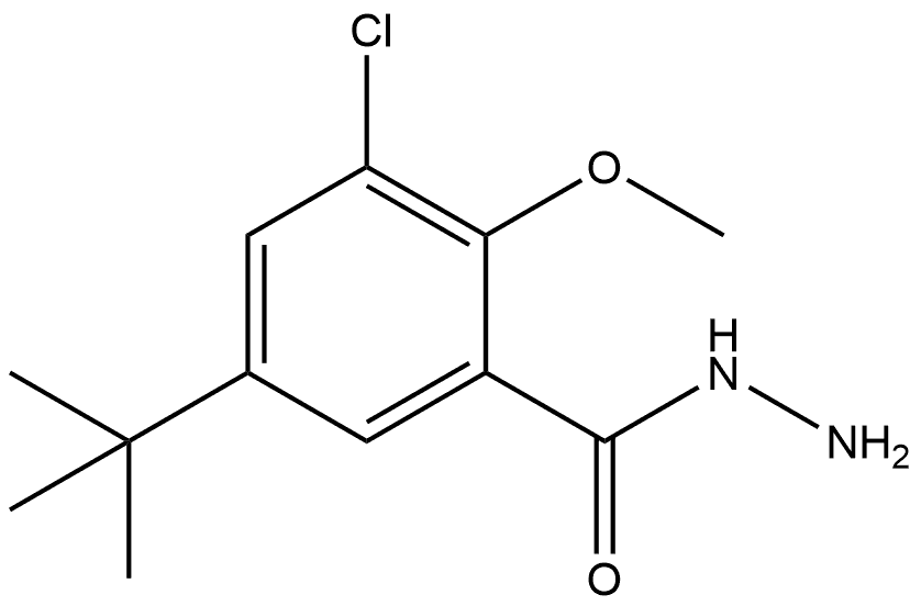 3-Chloro-5-(1,1-dimethylethyl)-2-methoxybenzoic acid hydrazide Structure