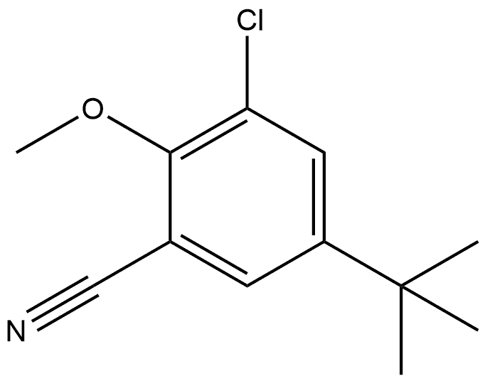 3-Chloro-5-(1,1-dimethylethyl)-2-methoxybenzonitrile Structure