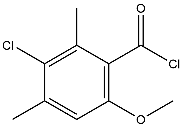 3-Chloro-6-methoxy-2,4-dimethylbenzoyl chloride Structure