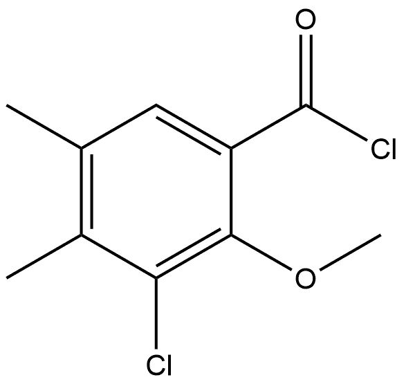 3-Chloro-2-methoxy-4,5-dimethylbenzoyl chloride Structure