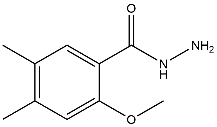 2-Methoxy-4,5-dimethylbenzoic acid hydrazide Structure