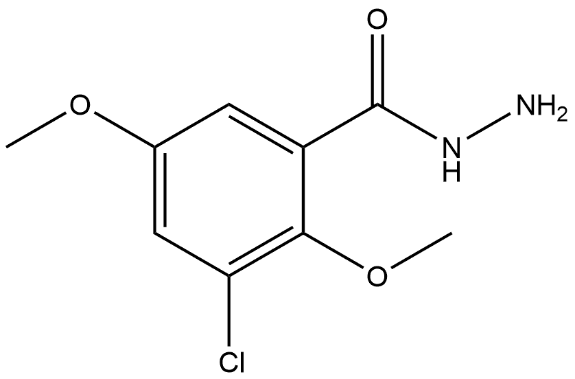 3-Chloro-2,5-dimethoxybenzoic acid hydrazide Structure