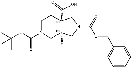 (3aR,7aS)-rel-Tetrahydro-1H-pyrrolo[3,4-c]pyridin-2,5,7a(3H)-tricarboxylic acid 5-(tert-butyl) 2-(benzyl) ester Structure