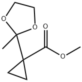 Cyclopropanecarboxylic acid, 1-(2-methyl-1,3-dioxolan-2-yl)-, methyl ester Structure