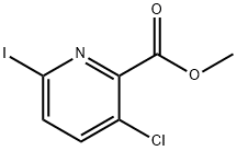 2-Pyridinecarboxylic acid, 3-chloro-6-iodo-, methyl ester Structure