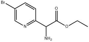 Amino-(5-bromo-pyridin-2-yl)-acetic acid ethyl ester Structure