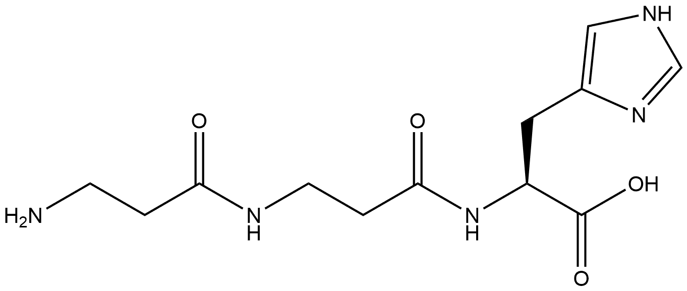 L-Histidine, β-alanyl-β-alanyl- Structure