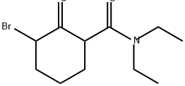 Cyclohexanecarboxamide, 3-bromo-N,N-diethyl-2-oxo- Structure