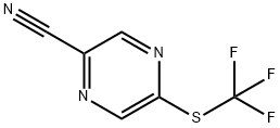 2-?Pyrazinecarbonitrile?, 5-?[(trifluoromethyl)?thio]?- Structure