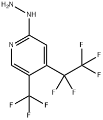 (4-Pentafluoroethyl-5-trifluoromethyl-pyridin-2-yl)-hydrazine Structure