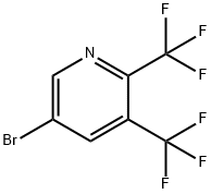 Pyridine, 5-bromo-2,3-bis(trifluoromethyl)- Structure