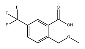 Benzoic acid, 2-(methoxymethyl)-5-(trifluoromethyl)- Structure