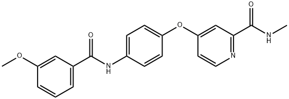 2-Pyridinecarboxamide, 4-[4-[(3-methoxybenzoyl)amino]phenoxy]-N-methyl- 구조식 이미지