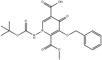 2,5-Pyridinedicarboxylic acid, 1-[[(1,1-dimethylethoxy)carbonyl]amino]-1,4-dihydro-4-oxo-3-(phenylmethoxy)-, 2-methyl ester Structure