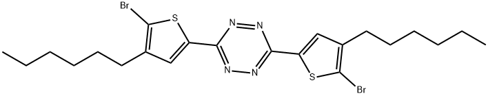 3,6-bis(5-bromo-4-hexylthiophen-2-yl)-1,2,4,5-tetrazine Structure