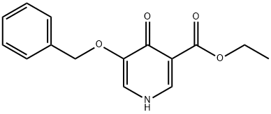 3-Pyridinecarboxylic acid, 1,4-dihydro-4-oxo-5-(phenylmethoxy)-, ethyl ester 구조식 이미지