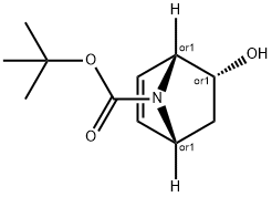 7-Azabicyclo[2.2.1]hept-2-ene-7-carboxylic acid, 5-hydroxy-, 1,1-dimethylethyl ester, (1R,4R,5R)-rel- 구조식 이미지