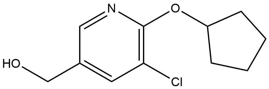 5-Chloro-6-(cyclopentyloxy)-3-pyridinemethanol Structure