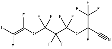 Propanenitrile, 2,3,3,3-tetrafluoro-2-[1,1,2,2,3,3-hexafluoro-3-[(1,2,2-trifluoroethenyl)oxy]propoxy]- Structure