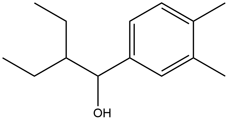 α-(1-Ethylpropyl)-3,4-dimethylbenzenemethanol Structure