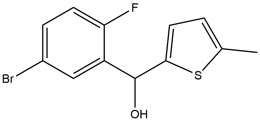 α-(5-Bromo-2-fluorophenyl)-5-methyl-2-thiophenemethanol Structure