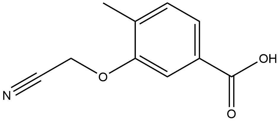 3-(Cyanomethoxy)-4-methylbenzoic acid Structure