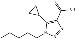 1H-1,2,3-Triazole-4-carboxylic acid, 5-cyclopropyl-1-pentyl- Structure