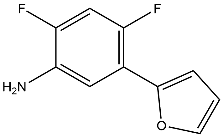 2,4-Difluoro-5-(2-furanyl)benzenamine Structure