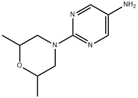 5-Pyrimidinamine, 2-(2,6-dimethyl-4-morpholinyl)- Structure