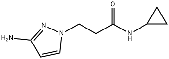 1H-Pyrazole-1-propanamide, 3-amino-N-cyclopropyl- Structure