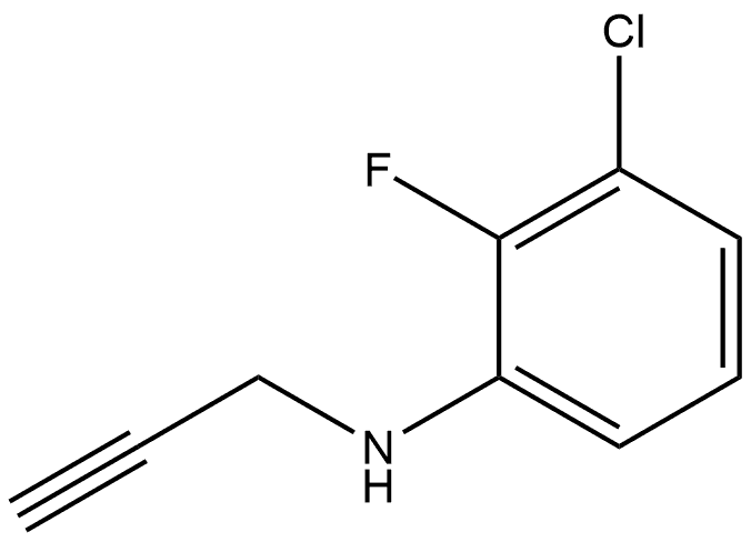 3-Chloro-2-fluoro-N-2-propyn-1-ylbenzenamine Structure