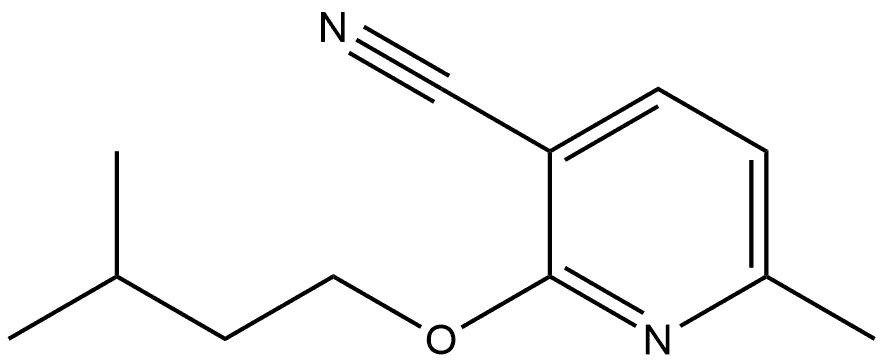 6-Methyl-2-(3-methylbutoxy)-3-pyridinecarbonitrile Structure