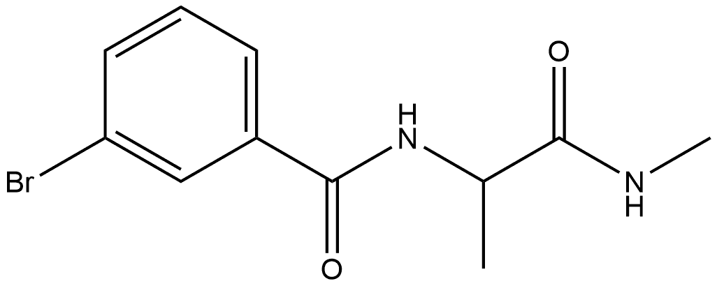 3-Bromo-N-(1-
(methylamino)-1-
oxopropan-2-yl)
benzamide Structure