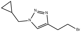 1H-1,2,3-Triazole, 4-(2-bromoethyl)-1-(cyclopropylmethyl)- Structure