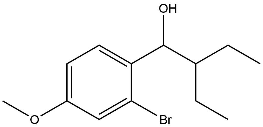 2-Bromo-α-(1-ethylpropyl)-4-methoxybenzenemethanol Structure