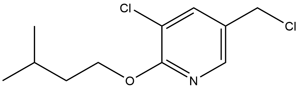 3-Chloro-5-(chloromethyl)-2-(3-methylbutoxy)pyridine Structure