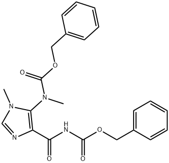 Carbamic acid, methyl[1-methyl-4-[[[(phenylmethoxy)carbonyl]amino]carbonyl]-1H-imidazol-5-yl]-, phenylmethyl ester (9CI) Structure