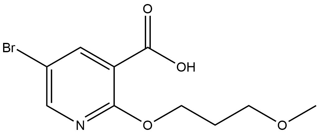 5-Bromo-2-(3-methoxypropoxy)-3-pyridinecarboxylic acid Structure