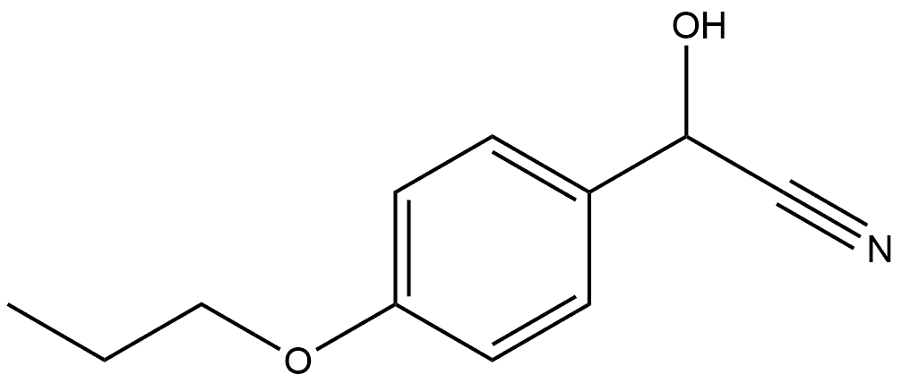 Benzeneacetonitrile, α-hydroxy-4-propoxy- 구조식 이미지