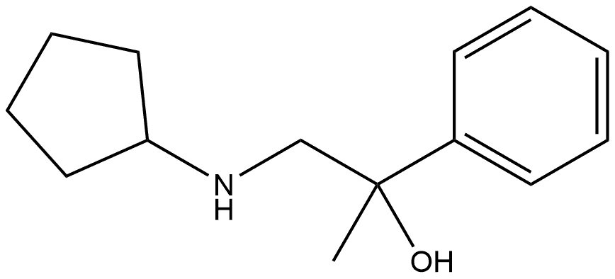 Benzenemethanol, α-[(cyclopentylamino)methyl]-α-methyl- Structure