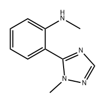 Benzenamine, N-methyl-2-(1-methyl-1H-1,2,4-triazol-5-yl)- 구조식 이미지