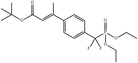 2-Butenoic acid, 3-[4-[(diethoxyphosphinyl)difluoromethyl]phenyl]-, 1,1-dimethylethyl ester, (2E)- Structure