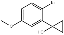 Cyclopropanol, 1-(2-bromo-5-methoxyphenyl)- Structure