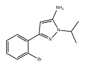 1H-Pyrazol-5-amine, 3-(2-bromophenyl)-1-(1-methylethyl)- Structure