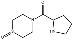 Methanone, (1-oxido-4-thiomorpholinyl)-2-pyrrolidinyl- Structure