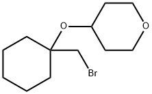 2H-Pyran, 4-[[1-(bromomethyl)cyclohexyl]oxy]tetrahydro- Structure