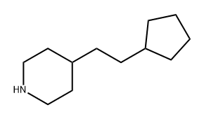 Piperidine, 4-(2-cyclopentylethyl)- Structure