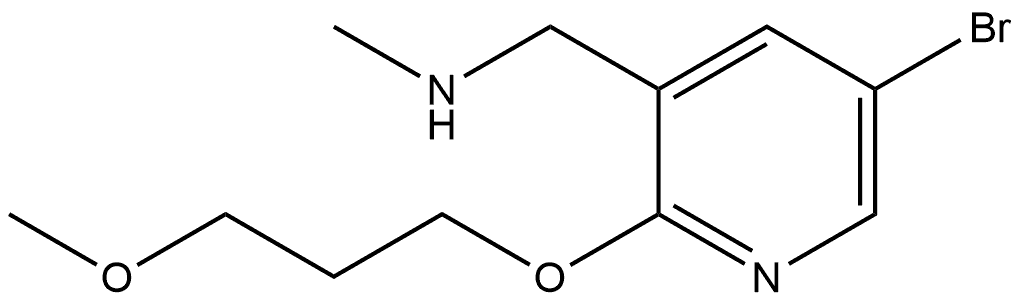 5-Bromo-2-(3-methoxypropoxy)-N-methyl-3-pyridinemethanamine Structure