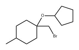 Cyclohexane, 1-(bromomethyl)-1-(cyclopentyloxy)-4-methyl- 구조식 이미지