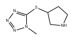 1H-Tetrazole, 1-methyl-5-(3-pyrrolidinylthio)- Structure